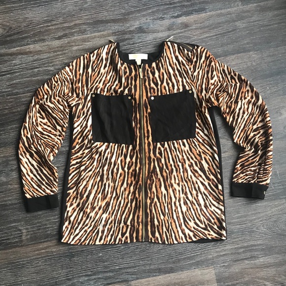Michael Kors Tops - Super Cute Michael Kors Animal Print Blouse